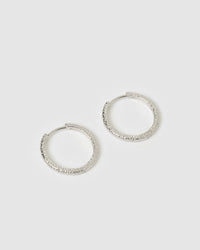 Arabella Silver Hoop Earrings
