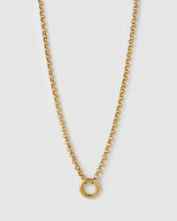 Circle Charm Necklace - Gold