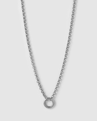 Circle Charm Necklace - Silver