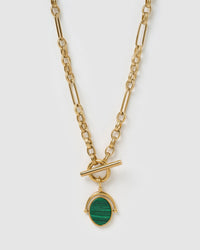 Delilah Spinner Necklace - Malachite
