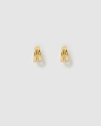 Jean Gold Huggie Earrings