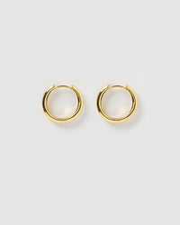 Jett Gold Hoop Earrings