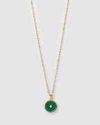 Koda Gold Necklace - Malachite