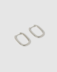 Link-Up Silver Hoop Huggies - Large