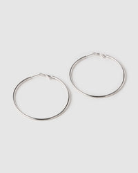 Maddy Silver Hoop Earrings
