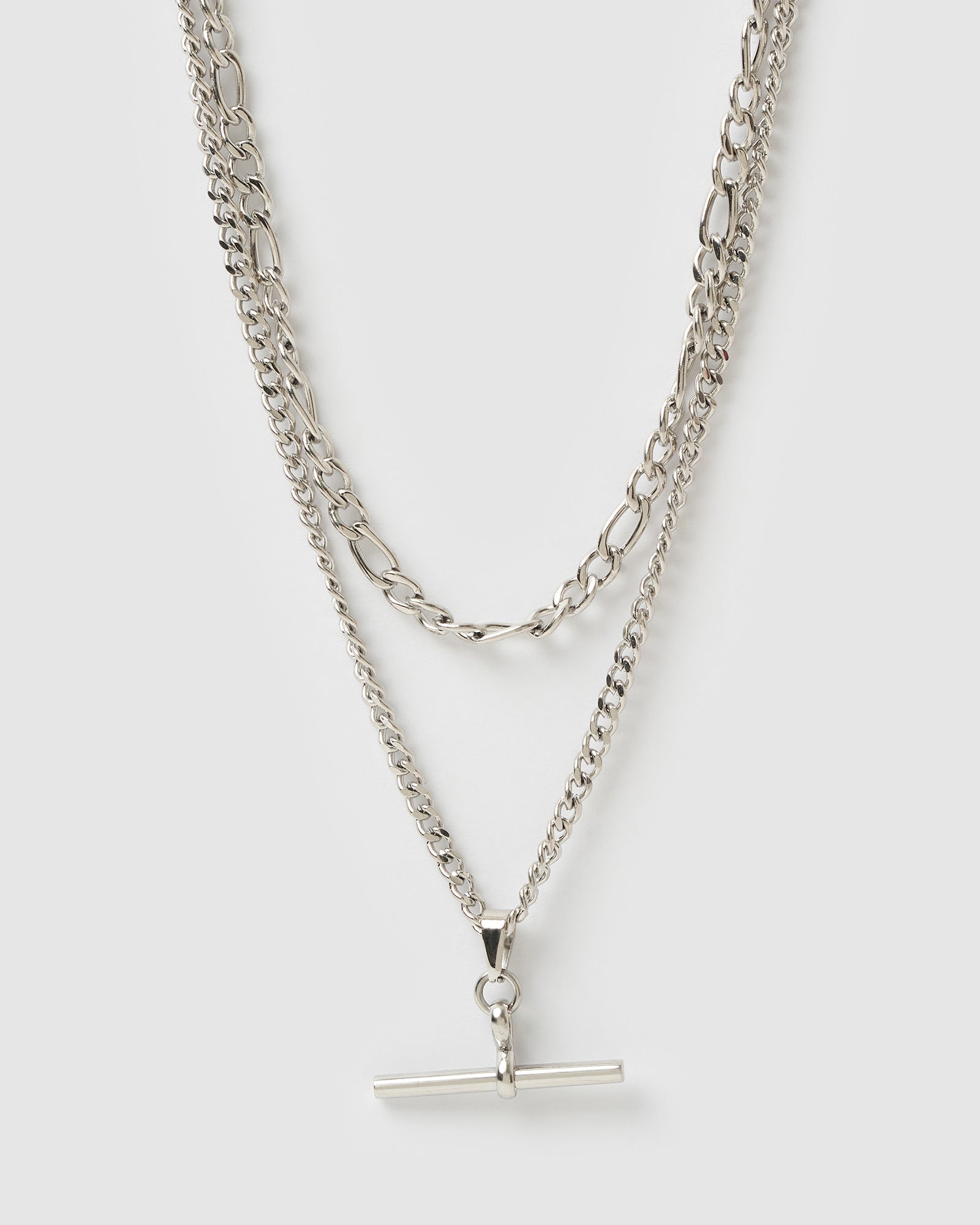 Marcella Double Stack Silver Necklace – Arms Of Eve