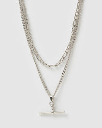 Marcella Double Stack Silver Necklace