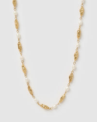 Mimi Pearl and Gold Necklace