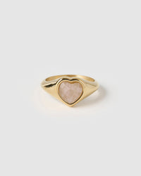 Romance Gold Ring - Rose Quartz