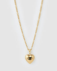 Rose Heart Necklace - Gold