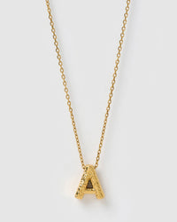 Statement Gold Letter Necklace
