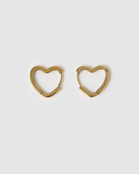 Sweetheart Gold Earrings - Large