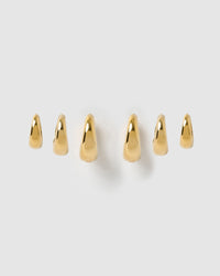 Triple Max Earring Stack - Gold