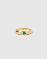 Aria Gold Ring - Emerald