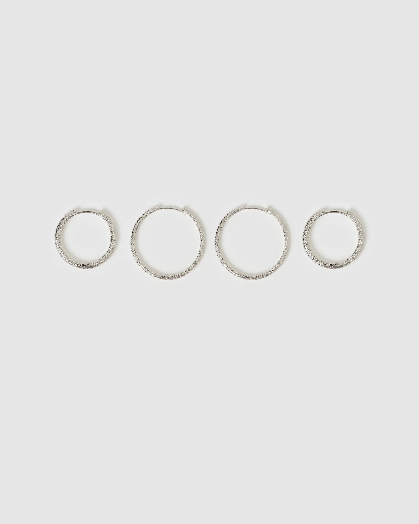 Double Hoop Earring Stack - Silver – Arms Of Eve