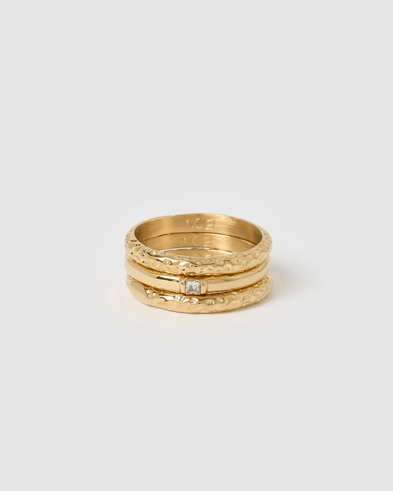 Double Lori Gold Ring Stack – Arms Of Eve