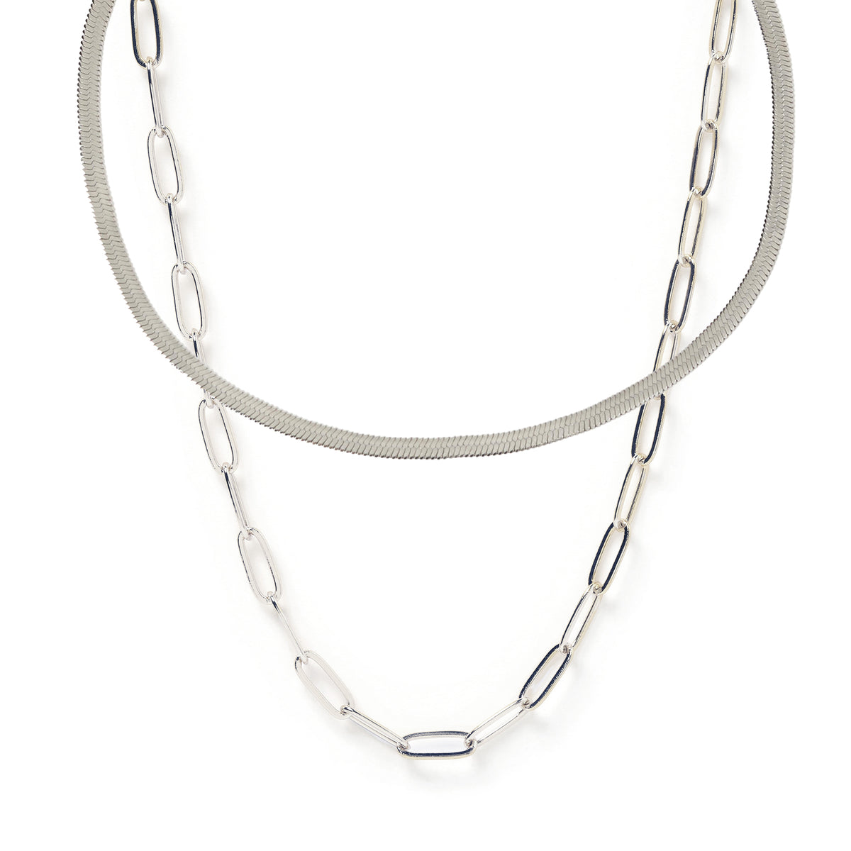 Sylvia Silver Snake Chain Necklace, ARMS OF EVE