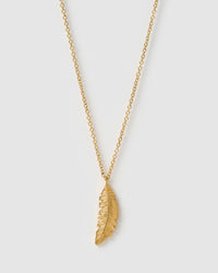Feather Gold Necklace