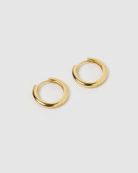 Jett Gold Hoop Earrings