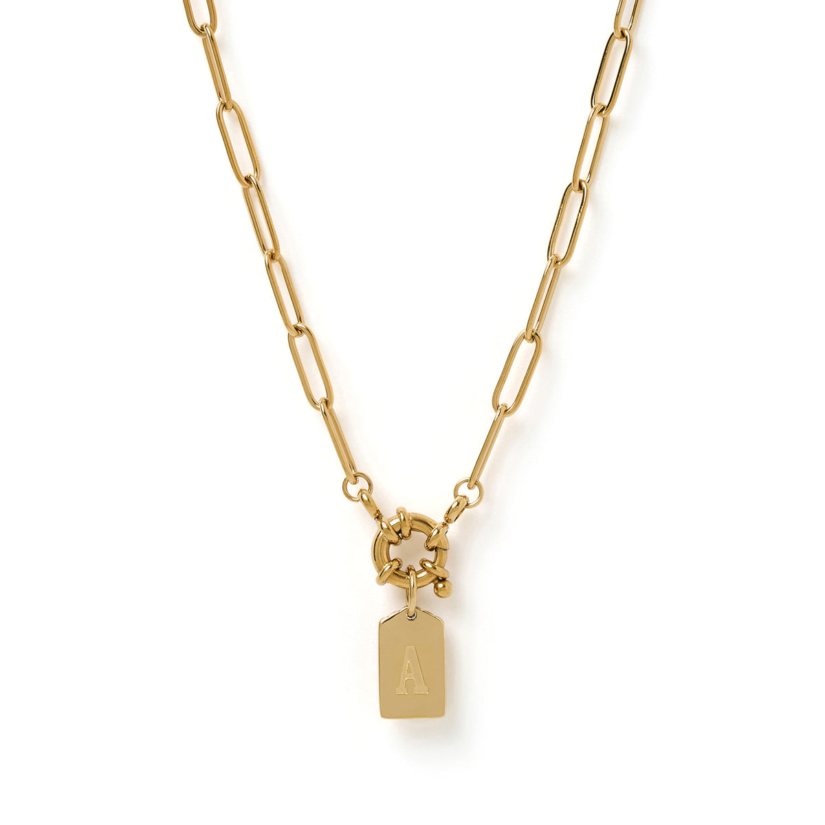Letter medallion necklace online