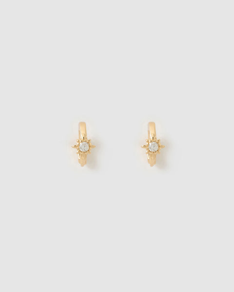 Nova Gold Huggie Earrings – Arms Of Eve