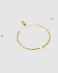 River Gold and Pearl Bracelet