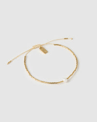 River Gold and Pearl Bracelet