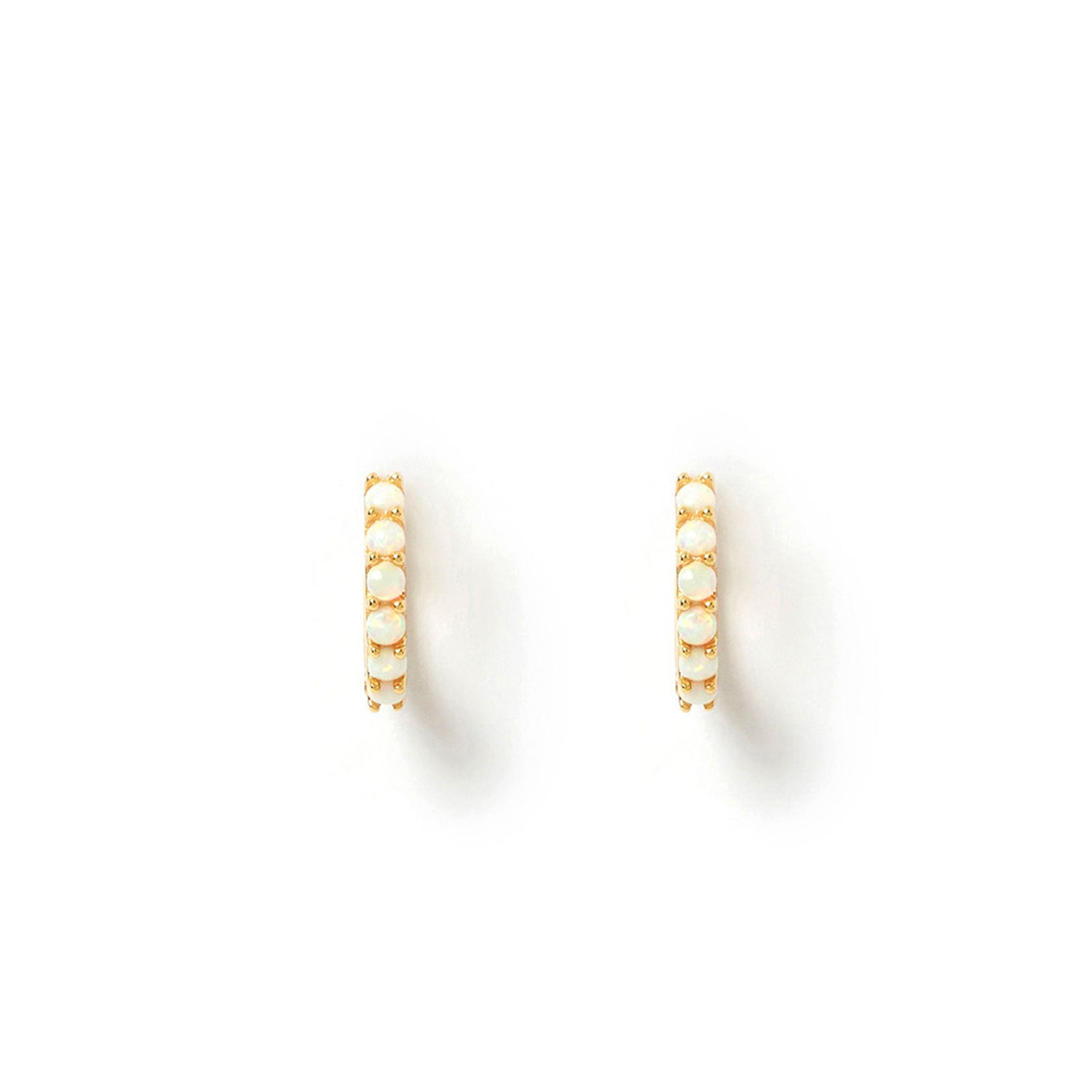 Orlando Moonstone and Gold Huggie Earrings