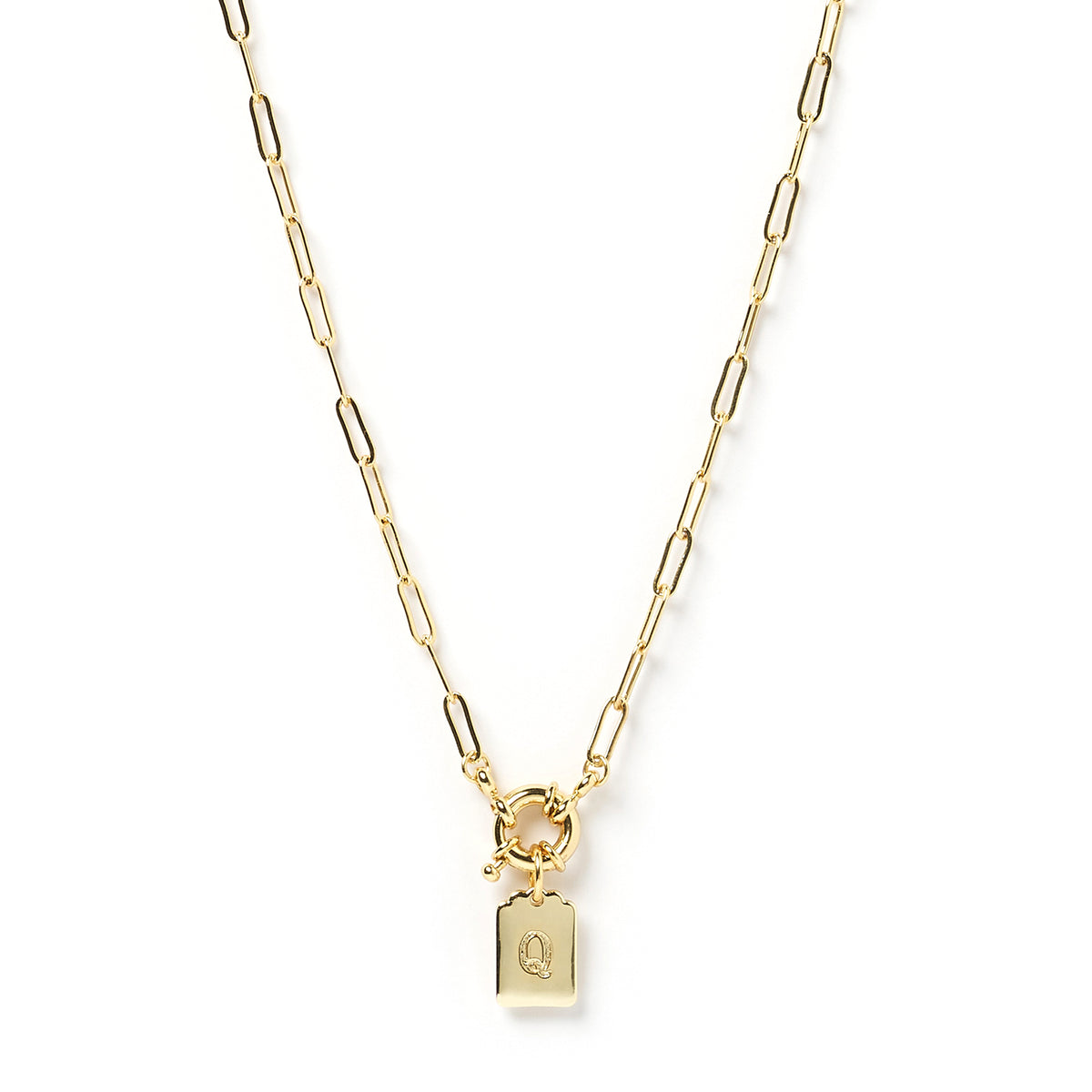 Name letter online gold pendant