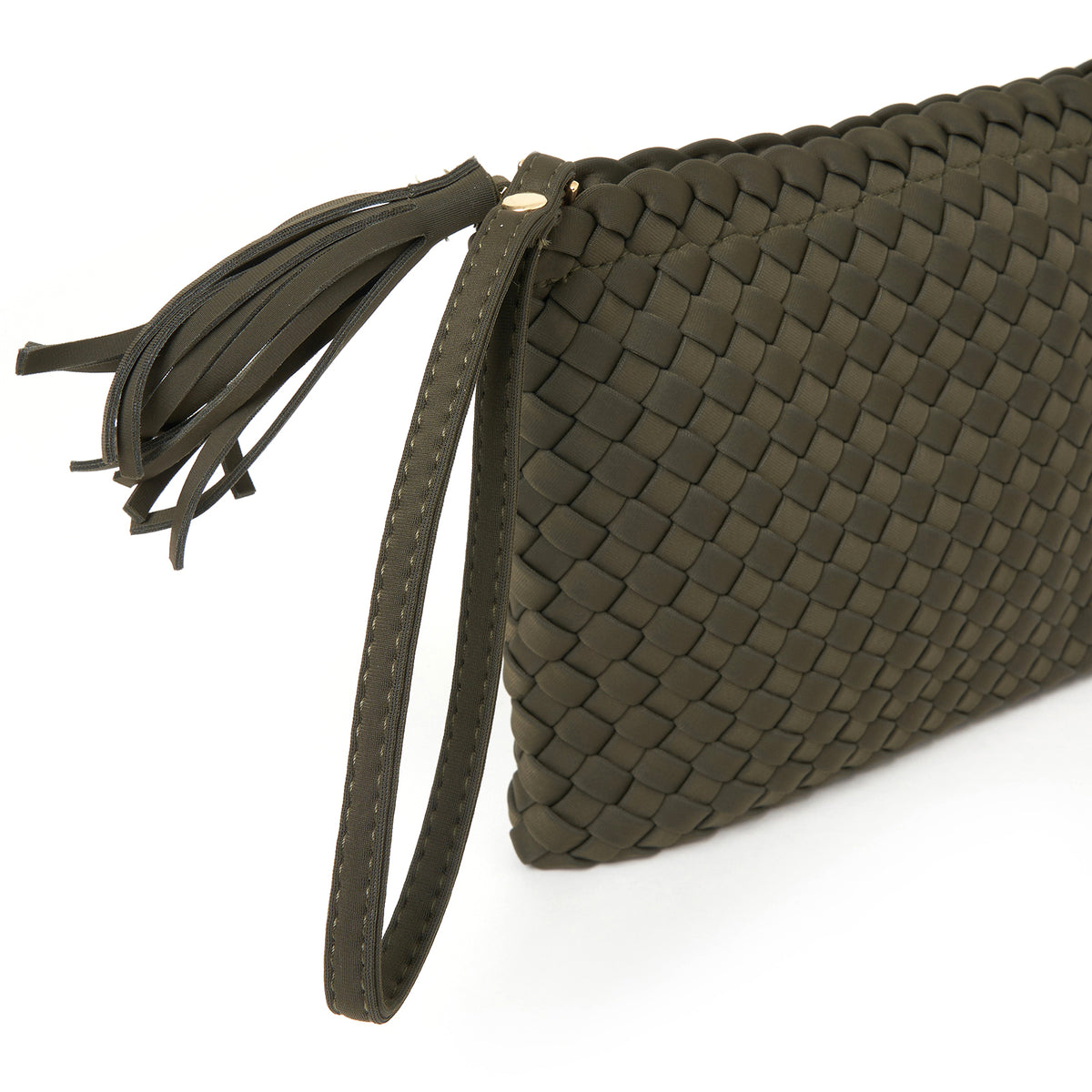 Khaki hot sale clutch bag