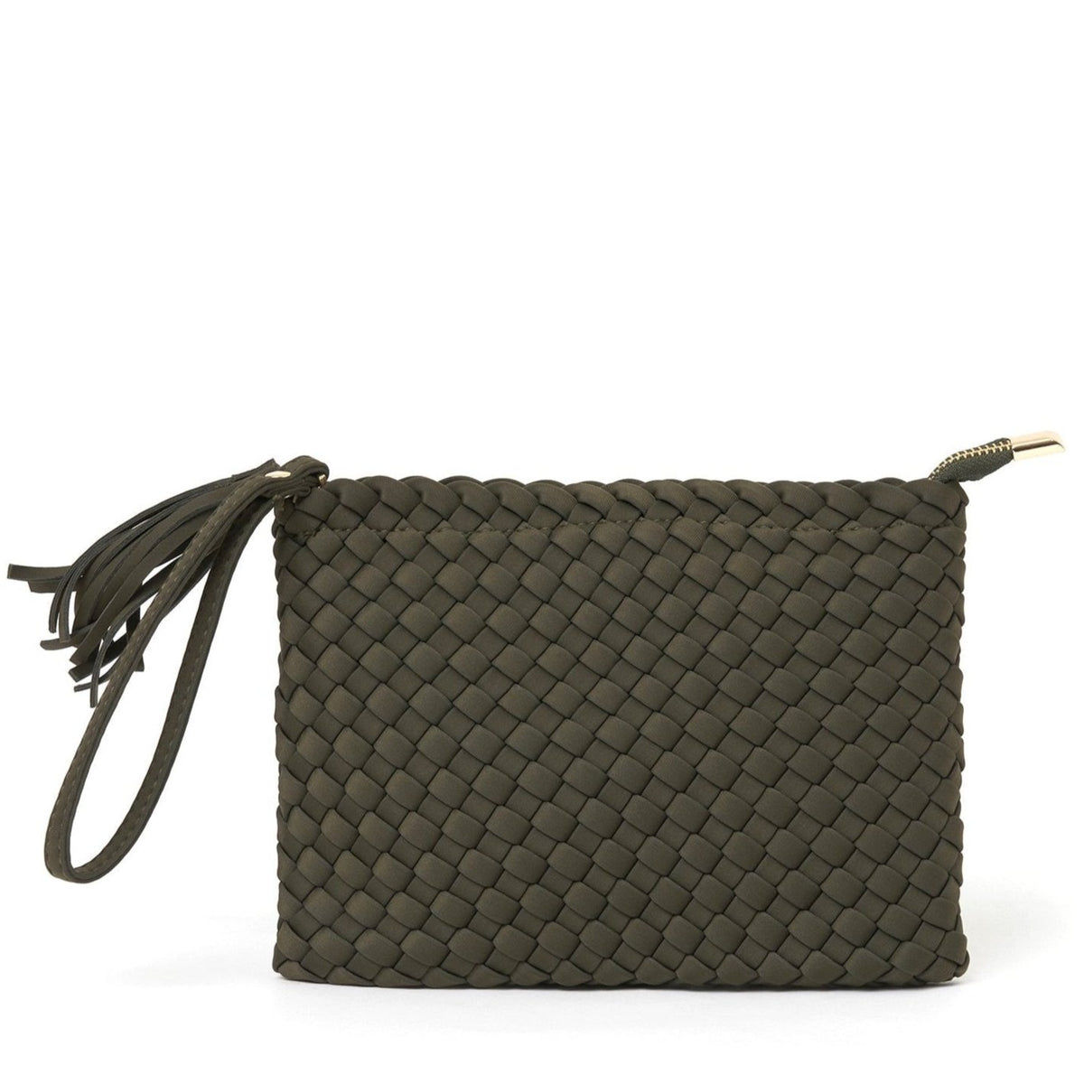 Khaki hot sale clutch bag